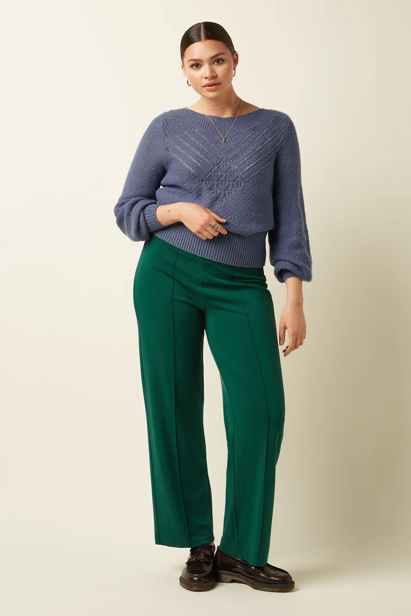 Border Pintuck Pants Milano Uni