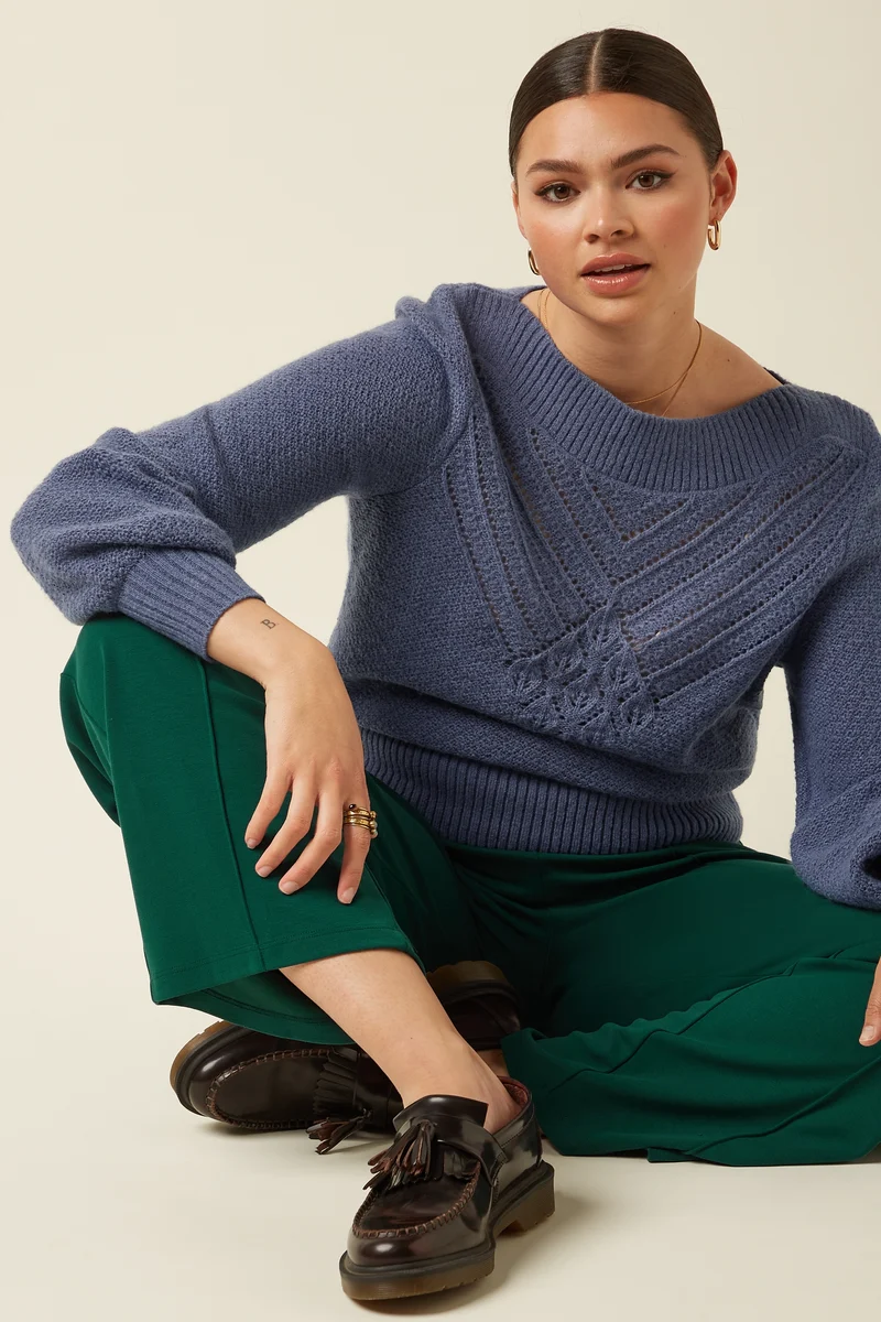 Border Pintuck Pants Milano Uni
