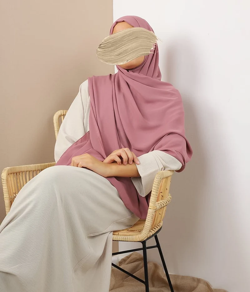 Hijab XXL Hochwertiger Chiffon 125*200 - Rosette
