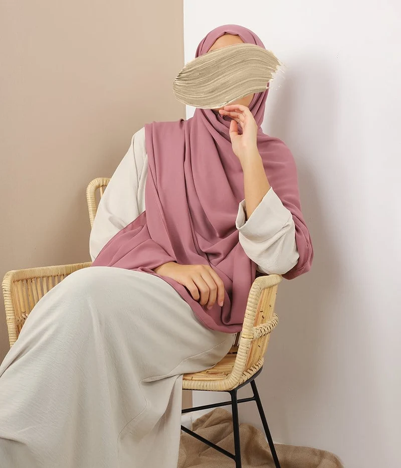 Hijab XXL Hochwertiger Chiffon 125*200 - Rosette