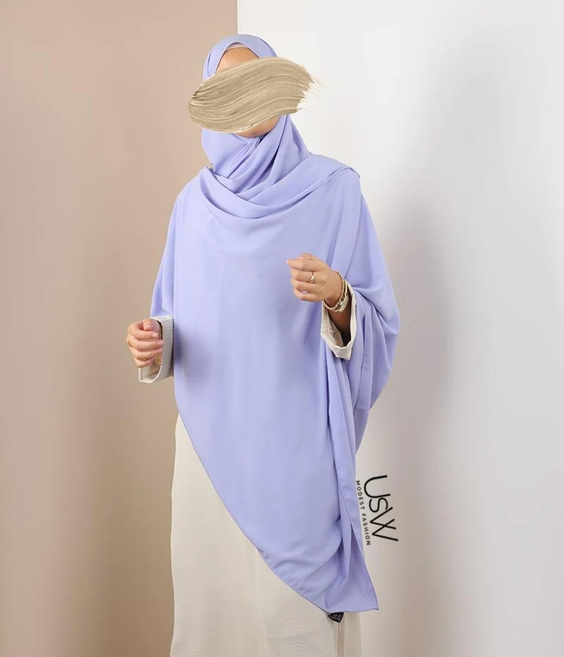 Hijab XXL Perle - 125x200 - Immergrün (Lila)