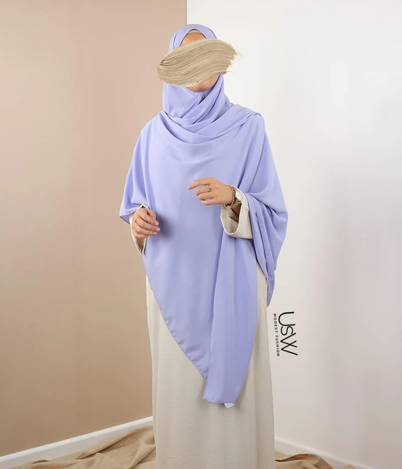 Hijab XXL Perle - 125x200 - Immergrün (Lila)