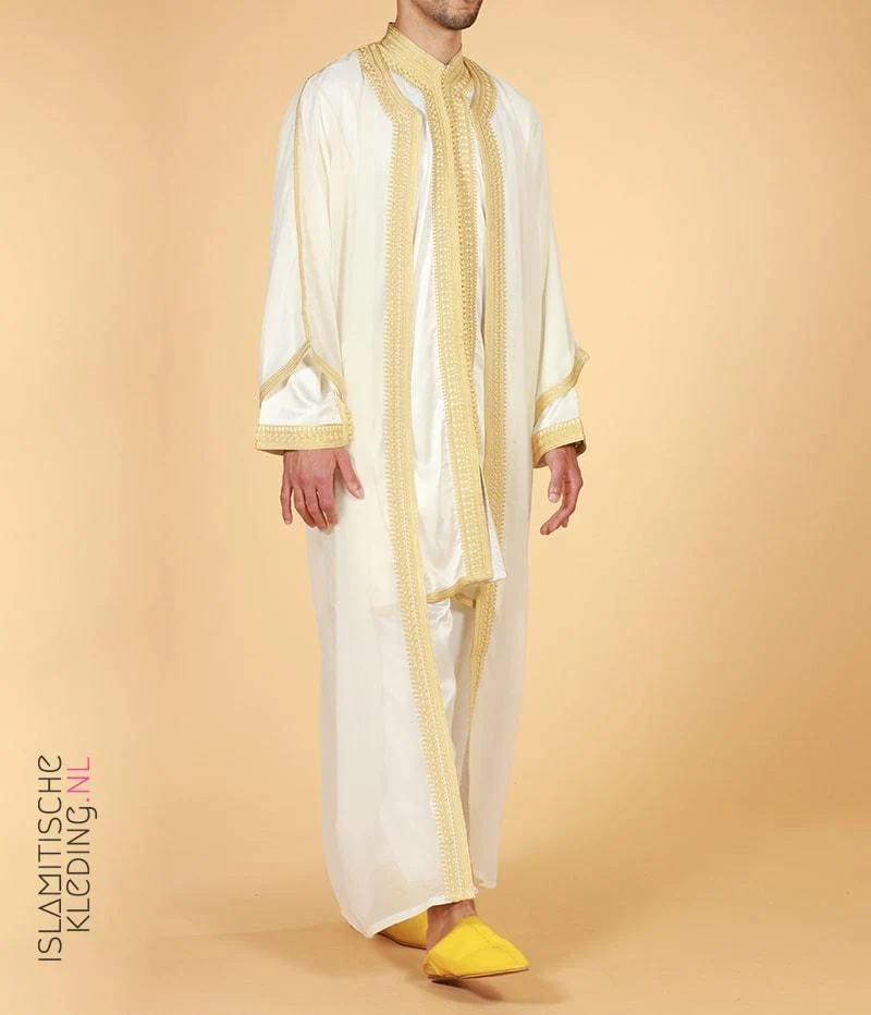Dreiteiliges Bräutigam Set Creme Gold