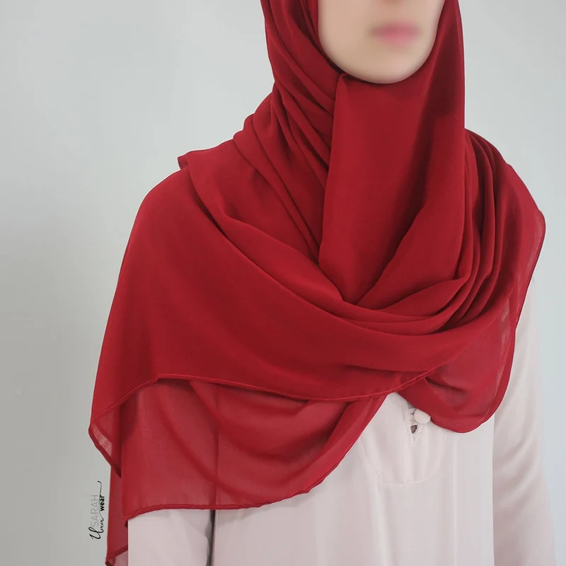 Maxi Mousline Hijaab Bordeaux