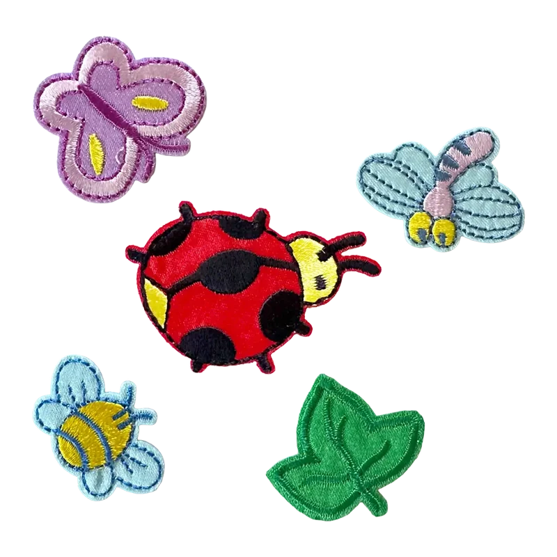 Applikation | Marienkäfer & Schmetterling & Libelle & Biene & Blatt 16102