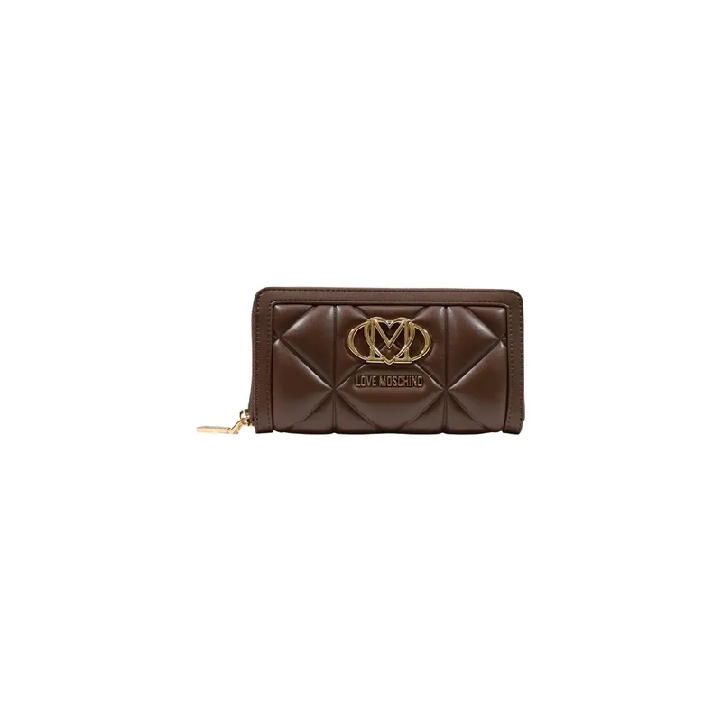 Love Moschino Damenbörse Braun aus Polyurethan Größe 18 cm