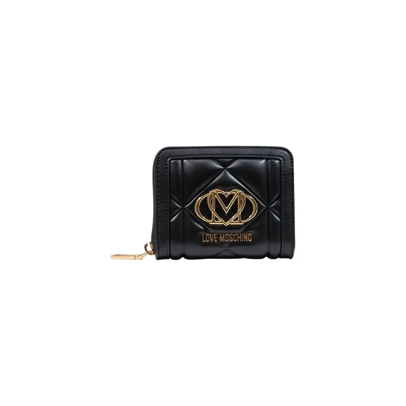 Love Moschino Damen-Geldbörse Schwarz aus Polyurethan W13xH9xL3