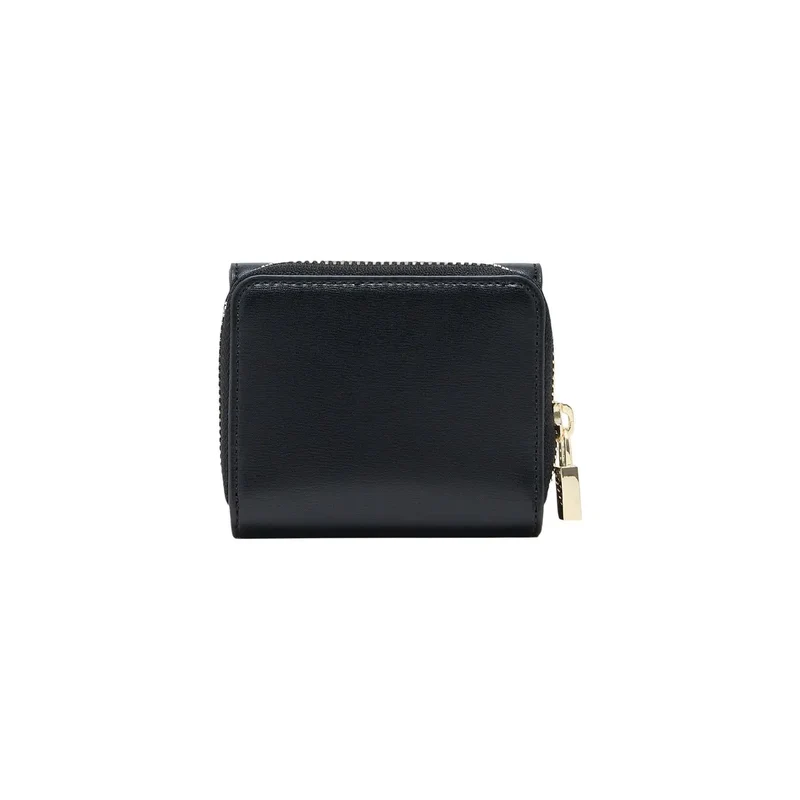 Armani Exchange Damenbörse Schwarz mit Reißverschlussfach 12 cm