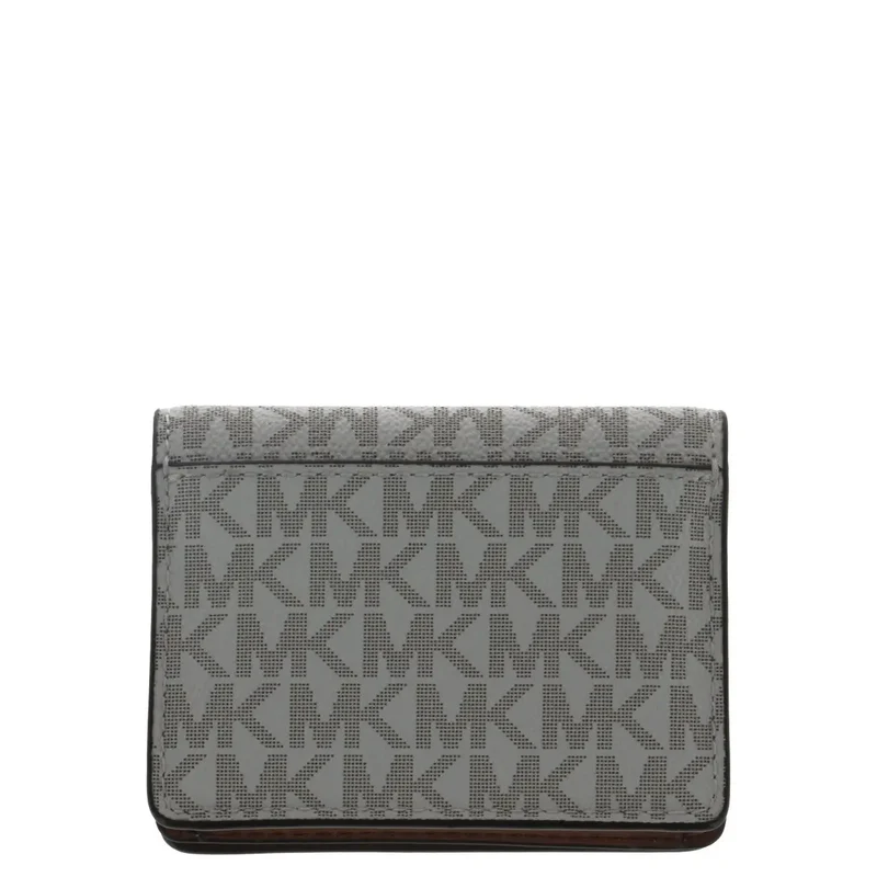 Michael Kors Damen Geldbörse Beige mit Knopf-Tasche 10,5×8×3
