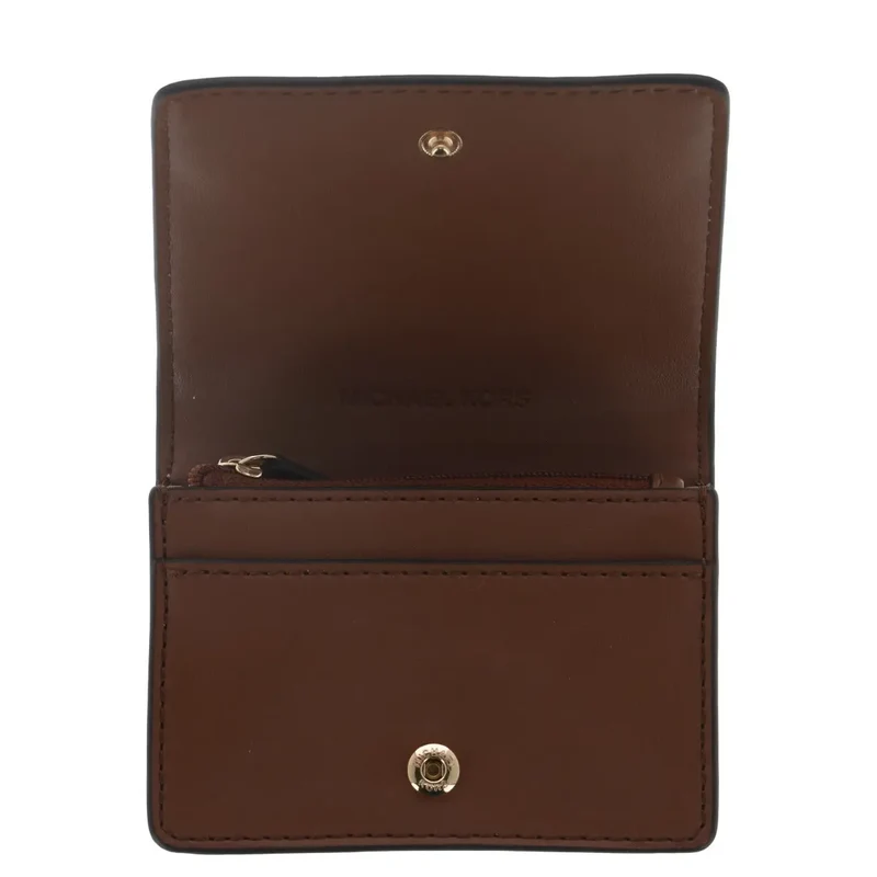 Michael Kors Damen Geldbörse Beige mit Knopf-Tasche 10,5×8×3