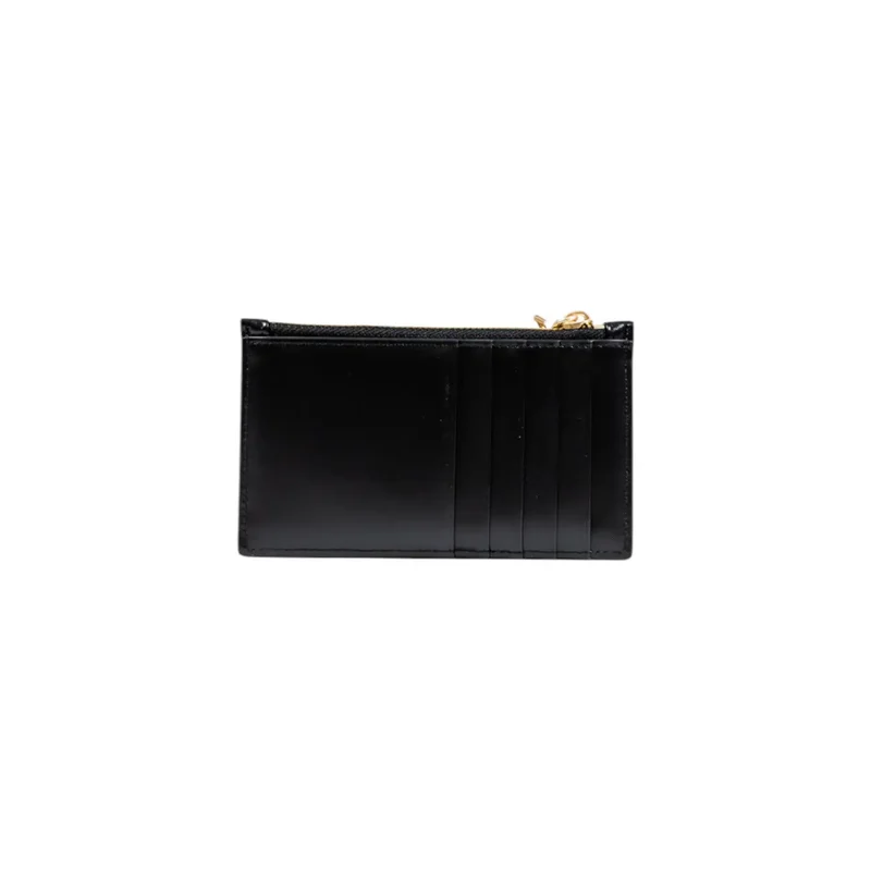 Calvin Klein Damen Geldbörse Schwarz aus Kunstleder mit Reißverschluss, 13 x 8 x 0,2