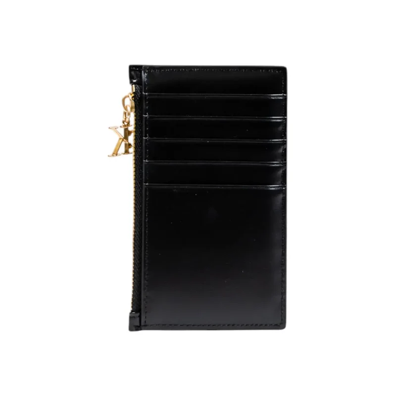 Calvin Klein Damen Geldbörse Schwarz aus Kunstleder mit Reißverschluss, 13 x 8 x 0,2