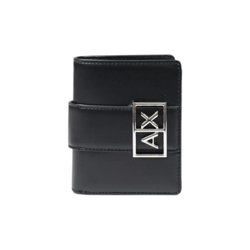 Armani Exchange Damen-Geldbörse in Schwarz mit Fächern 11x9x3