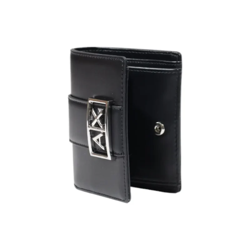 Armani Exchange Damen-Geldbörse in Schwarz mit Fächern 11x9x3
