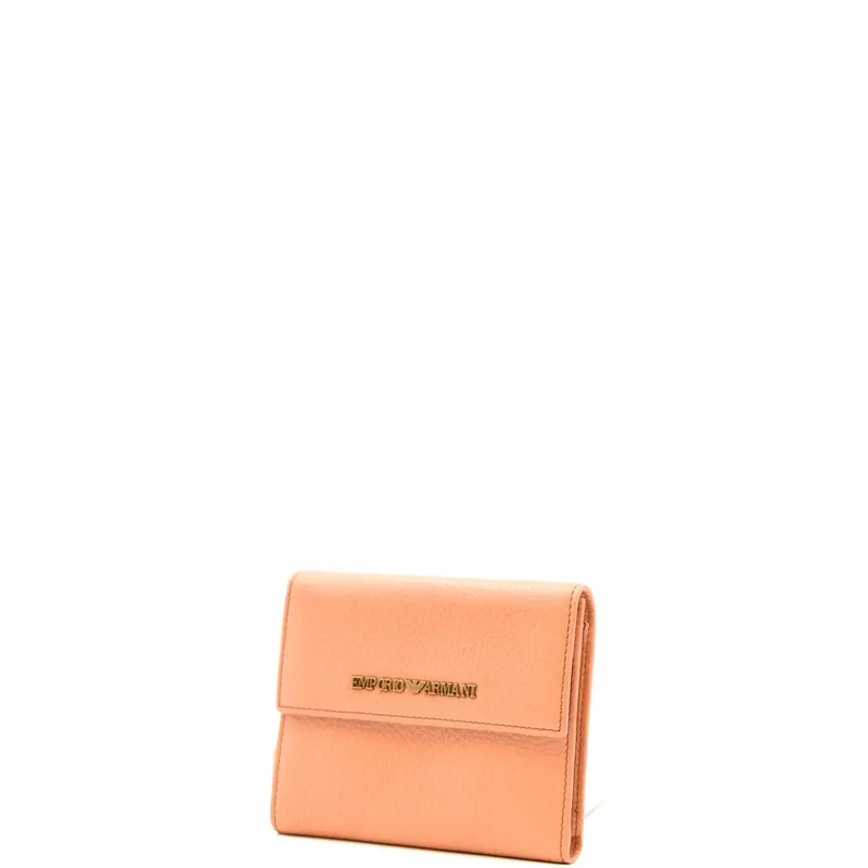 Emporio Armani Damen-Lederportemonnaie in Koralle mit Fächern