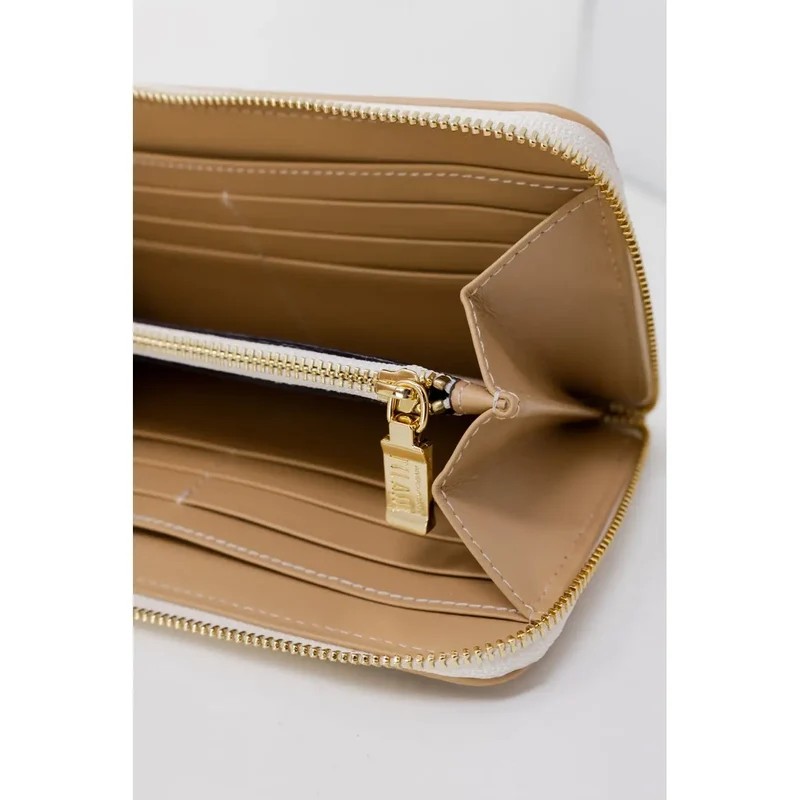 Alviero Martini Prima Classe Damen-Geldbörse mit Reißverschluss in Weiß 12x19