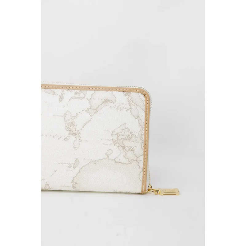 Alviero Martini Prima Classe Damen-Geldbörse mit Reißverschluss in Weiß 12x19