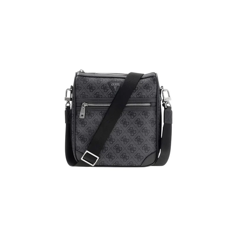 Vermutlich Herren Milano Umhängetasche aus Kunstleder in Grau, W22 cm