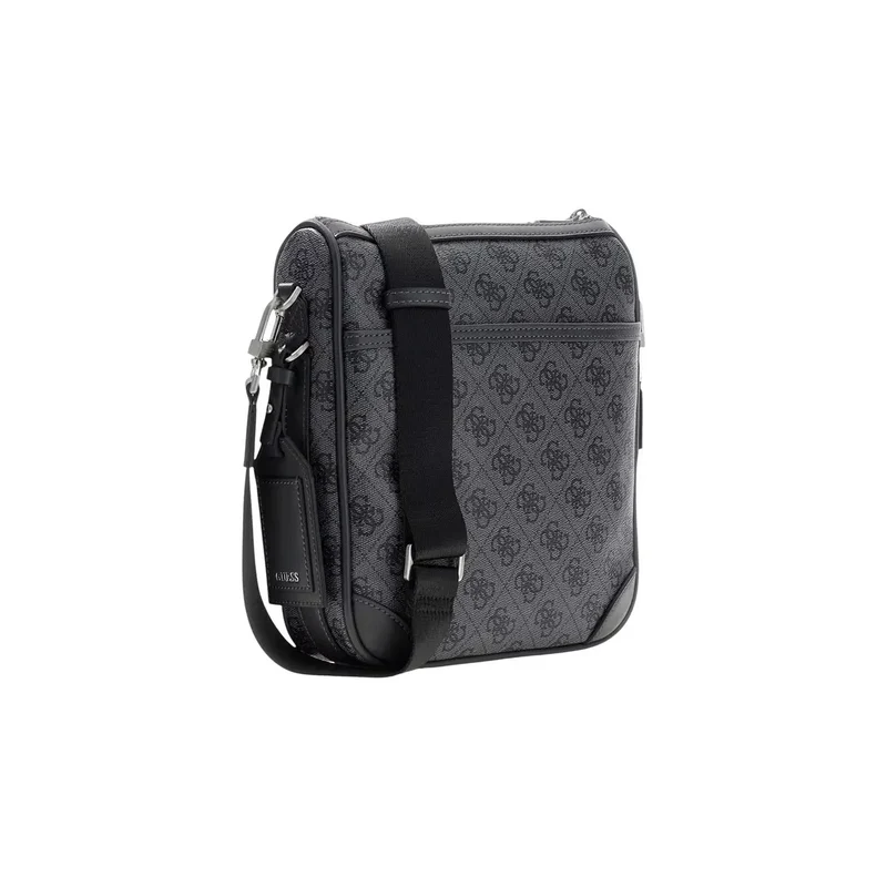 Vermutlich Herren Milano Umhängetasche aus Kunstleder in Grau, W22 cm