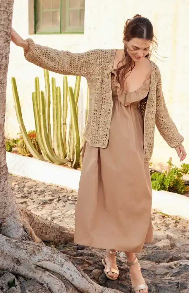 Cardigan J69M23 (Häkelset)