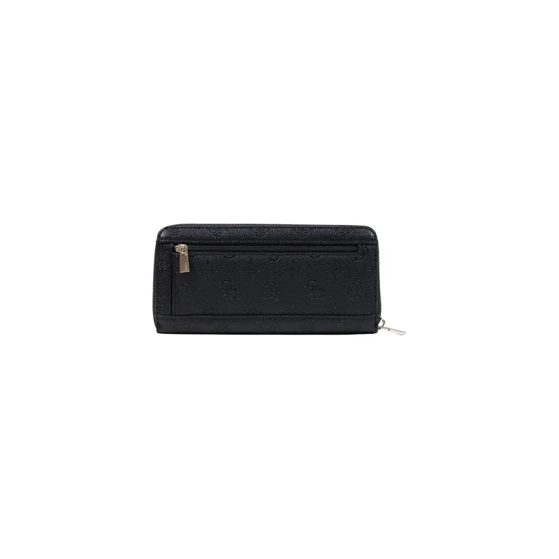 Guess Damen-Geldbörse von Diana mit Reißverschluss, schwarz, aus Polyurethan, 21 cm