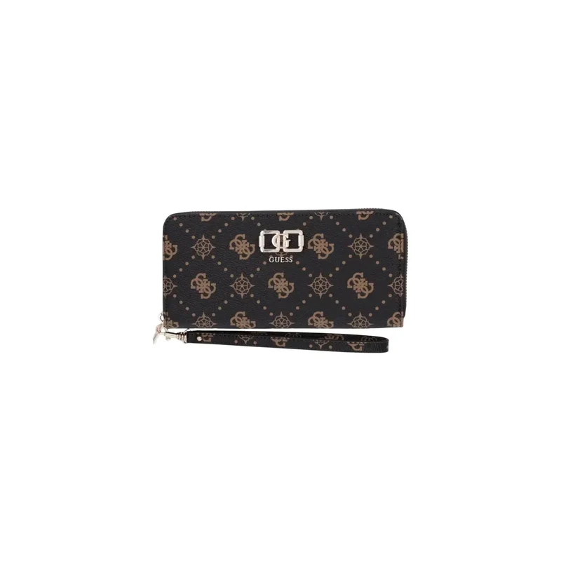 Guess Damen Emelie Logo Geldbörse Braun Reißverschlussfach W22 cm