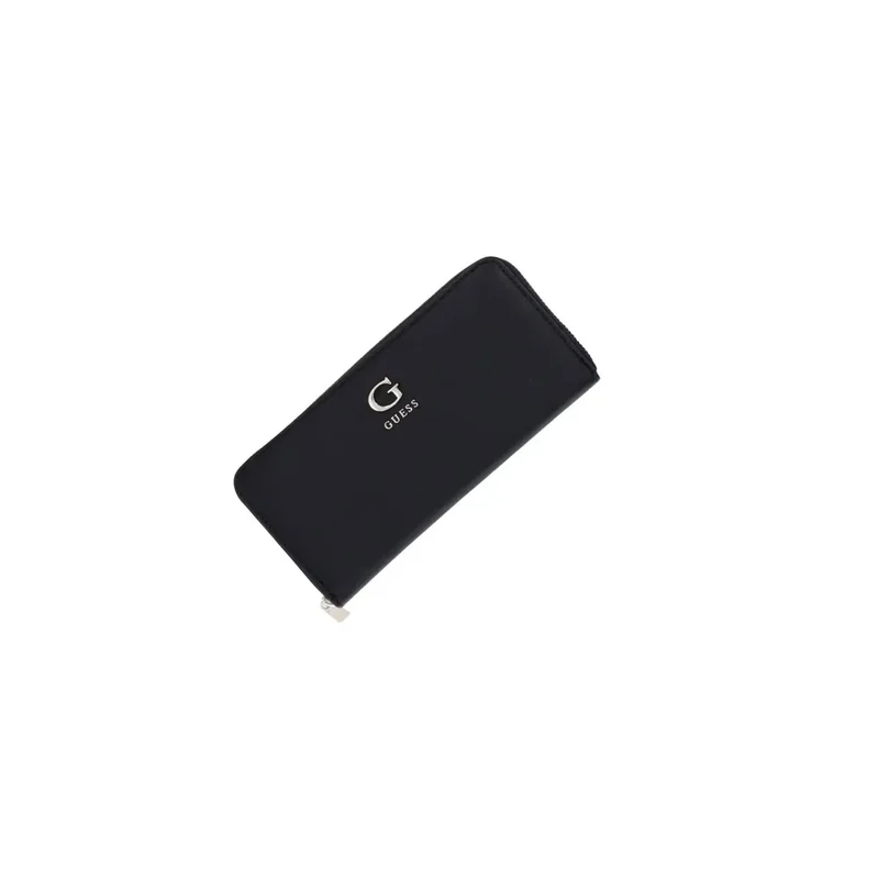 Guess Damen-Geldbörse Lucci, groß, mit Reißverschluss, schwarz, Polyurethan, 20 cm