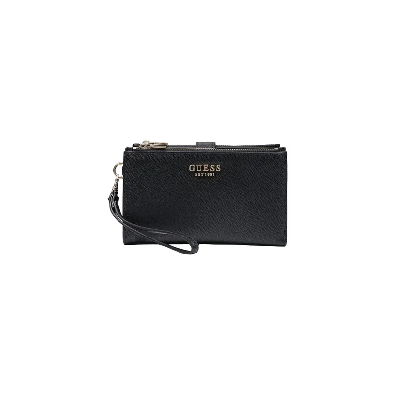 Guess Damen Amorette Geldbörse aus schwarzem Polyurethan, 20 cm