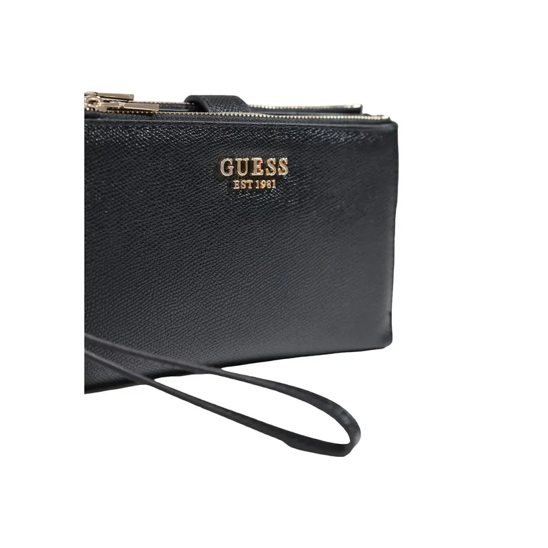 Guess Damen Amorette Geldbörse aus schwarzem Polyurethan, 20 cm