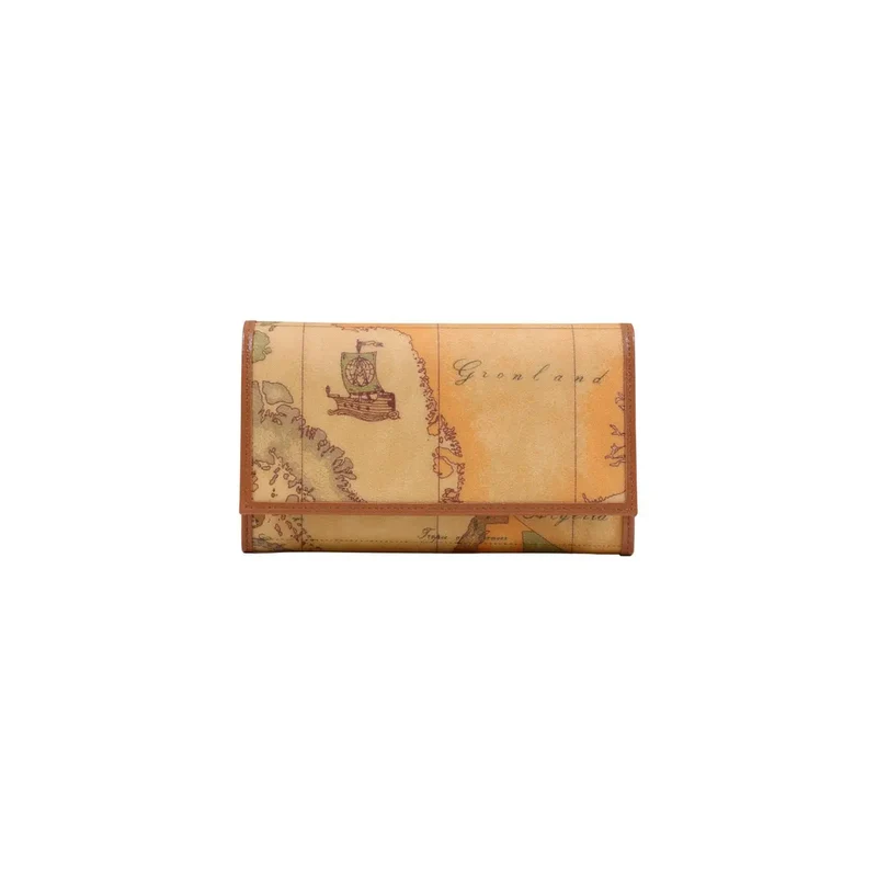 Alviero Martini Prima Classe Damenbeige Reißverschluss-Geldbörse W016