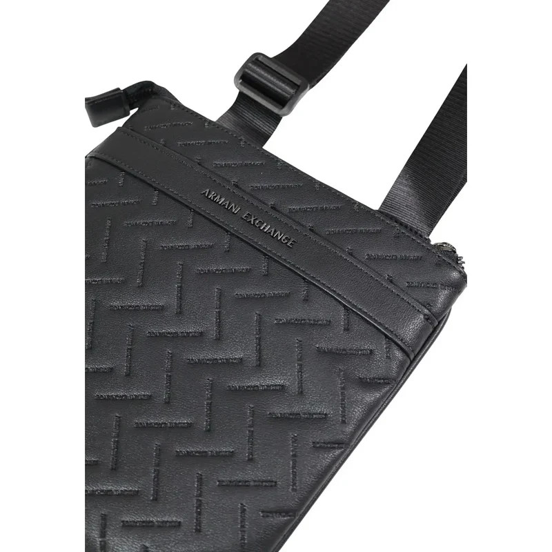 Armani Exchange Herren-Schultertasche Schwarz aus Polyester 23×23×2