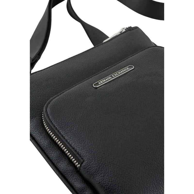 Armani Exchange Herren-Schultertasche Schwarz, Polyester, 21 x 22 x 3