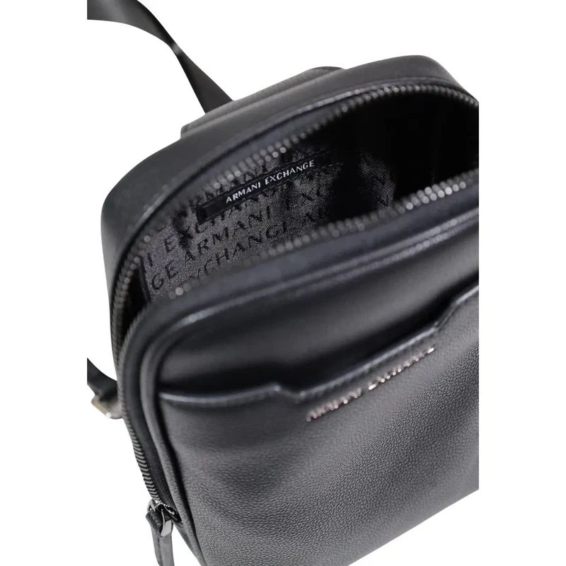 Armani Exchange Herren-Schultertasche Schwarz aus Polyester 15x20x6