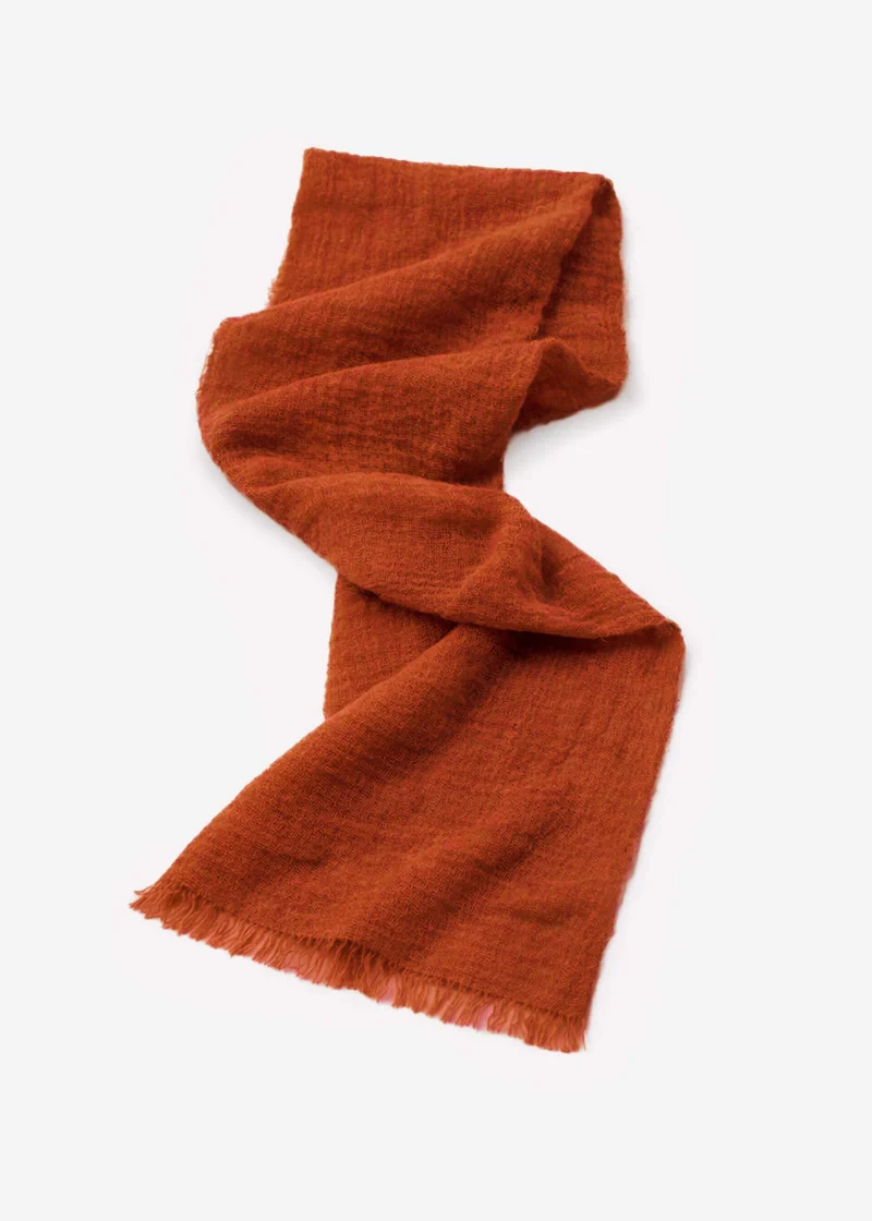Musselin Schal - cognac