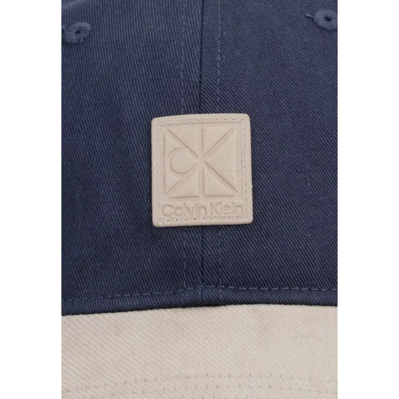 Calvin Klein Herren Cap aus Baumwolle mit Colorblock-Design aus Mischgewebe, Blau