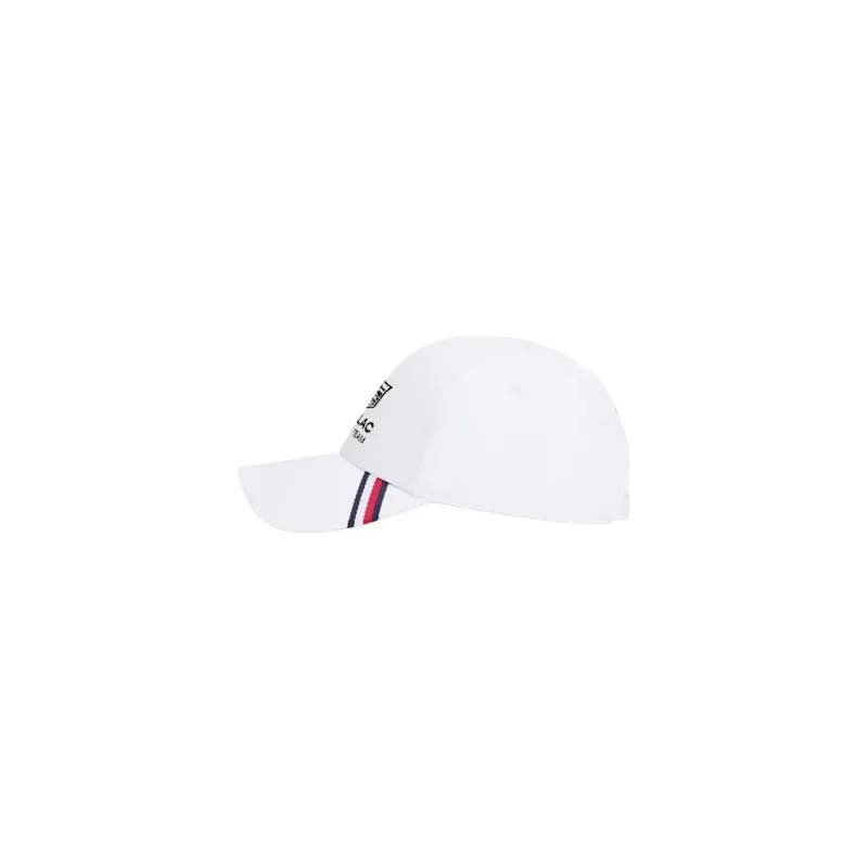 Tommy Hilfiger Herren Cap, weiße bedruckte Polyester-Replik-Cap