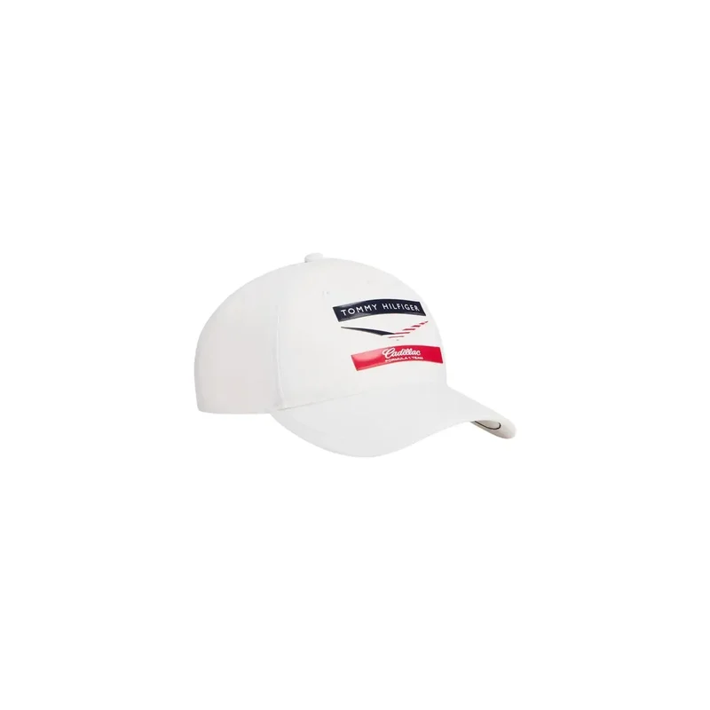 Tommy Hilfiger Herren Chevron-Print Kappen aus weißem Polyester