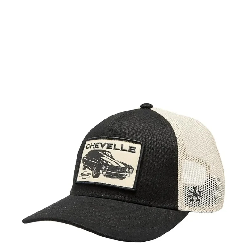 American Needle Herren schwarze Baumwoll-Netzkappe SMU679A