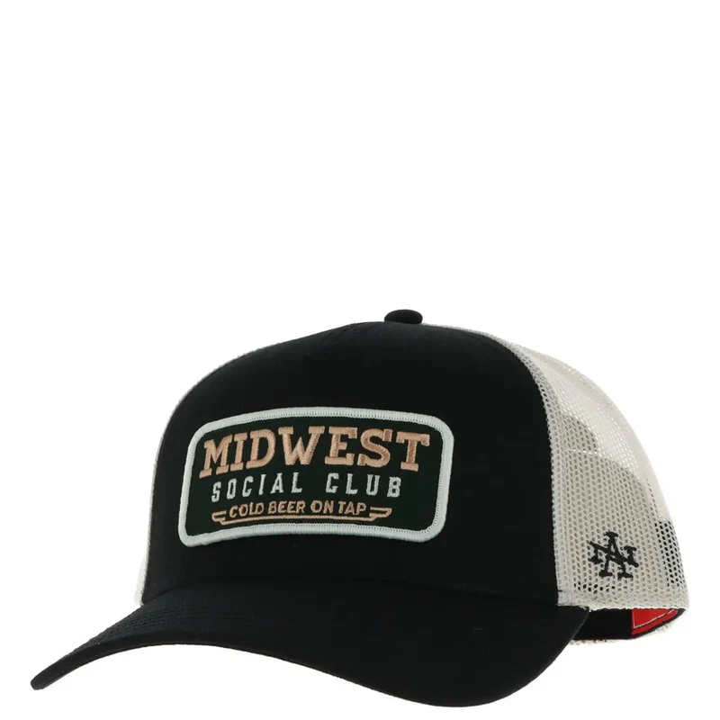 American Needle Herren schwarze Baumwoll-Netzkappe SMU679A