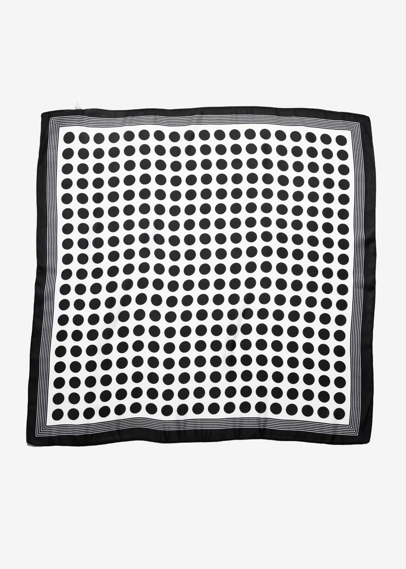 Halstuch mit Polka Dots - weiß