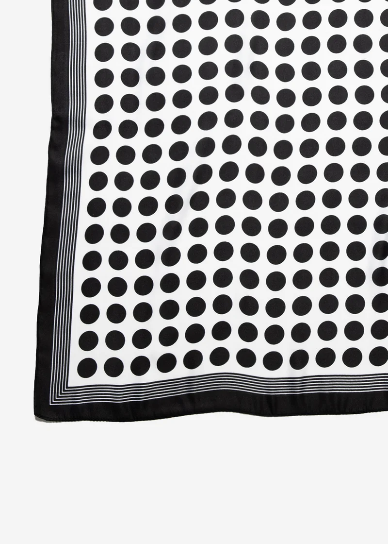 Halstuch mit Polka Dots - weiß