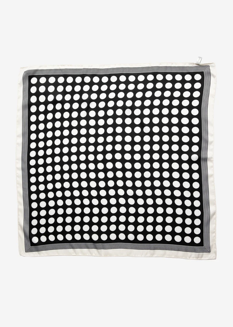 Halstuch mit Polka Dots - schwarz
