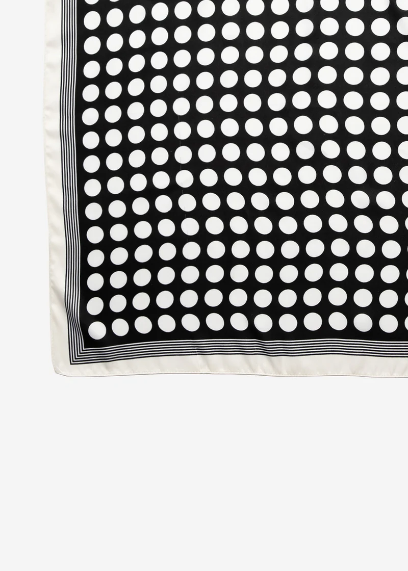 Halstuch mit Polka Dots - schwarz