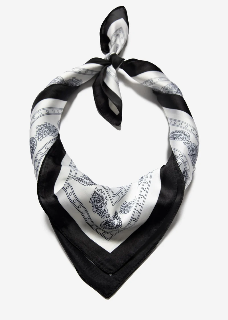 Halstuch mit Paisley-Print - weiß