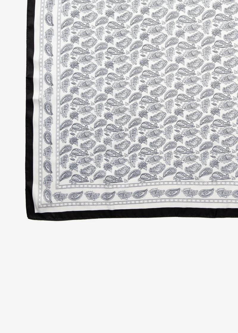 Halstuch mit Paisley-Print - weiß