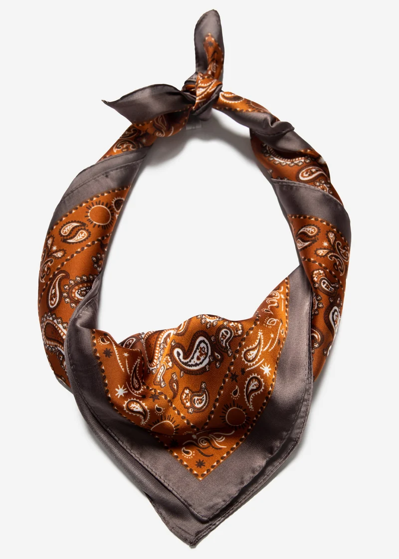 Halstuch mit Paisley-Print - orange