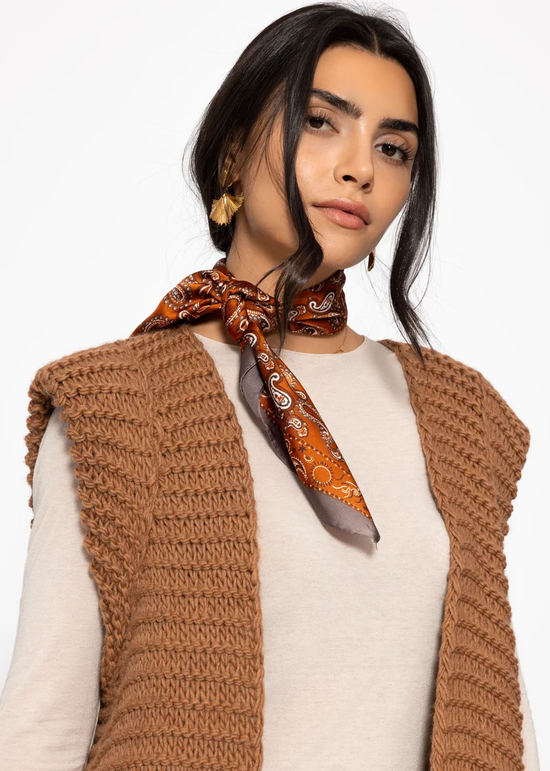 Halstuch mit Paisley-Print - orange