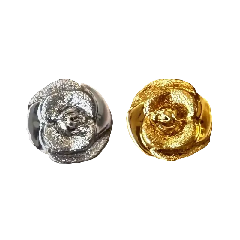 Metallknopf Rose