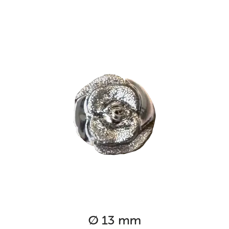 Metallknopf Rose