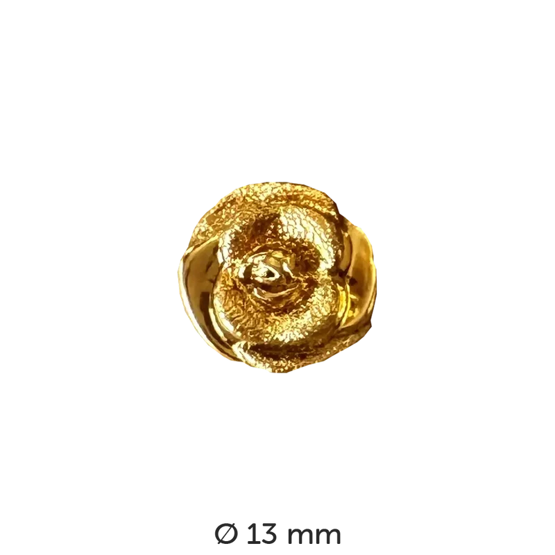 Metallknopf Rose